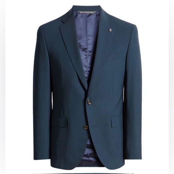 🌻NEW Jack Victor Esprit Solid Stretch Wool Suit Jacket | Men's Size 42 Regular - Picture 1 of 12
